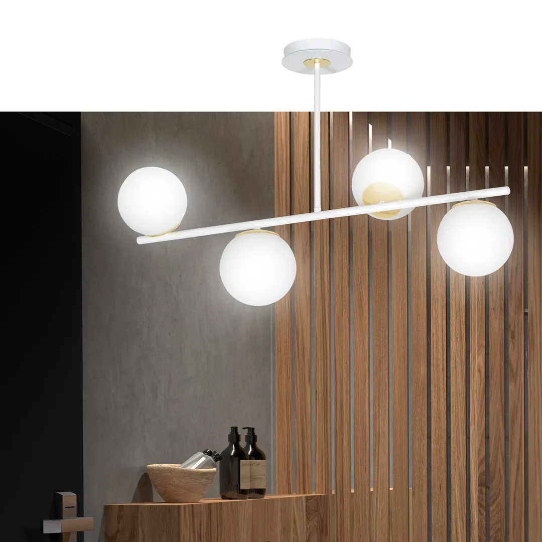 Lampa sufitowa FLOKI Biały/Złoty 1023/4 - 1023/4