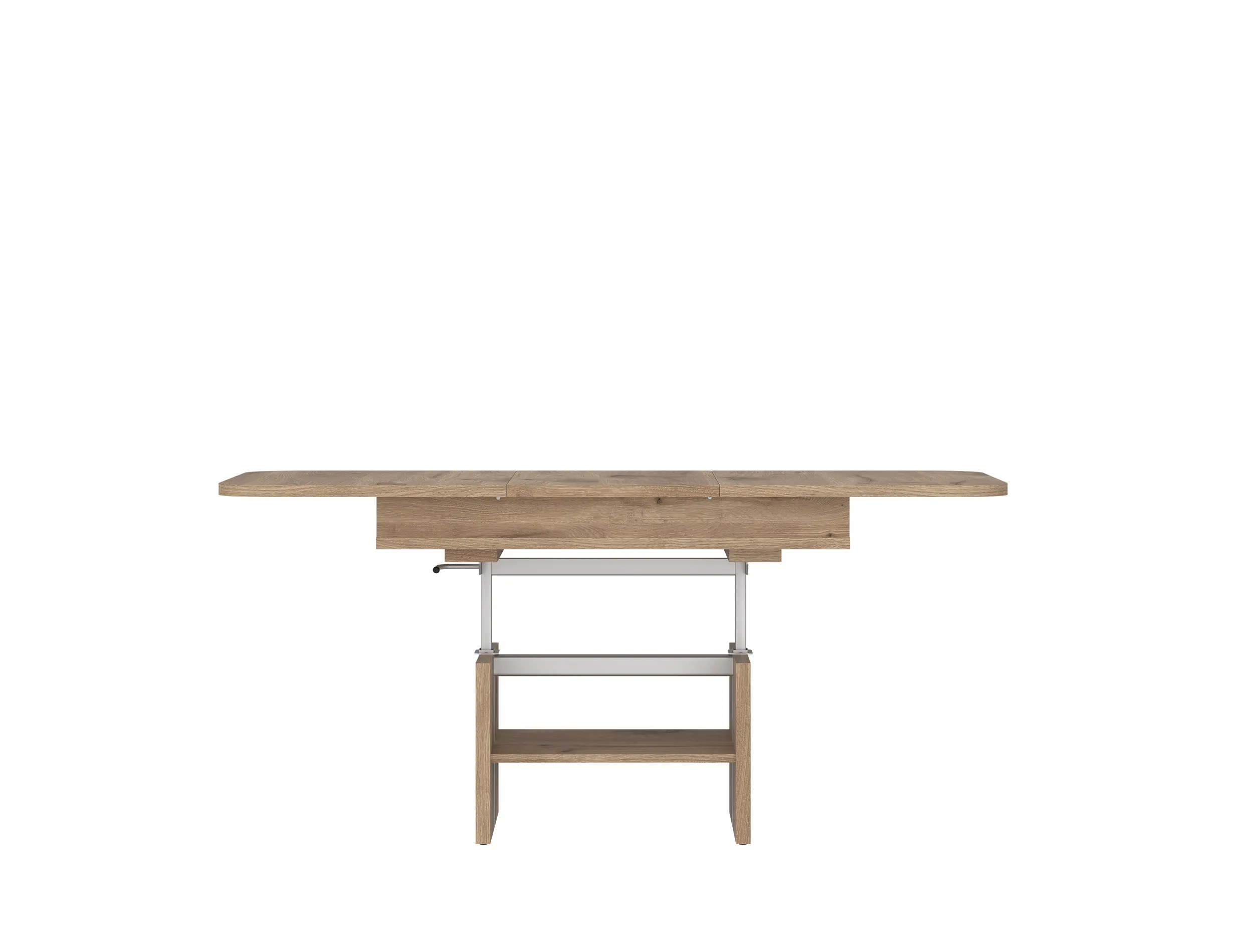 Ławostół rozkładany z podnośnikiem i półką CORTADO 65x110(150) dąb viking CRTT03