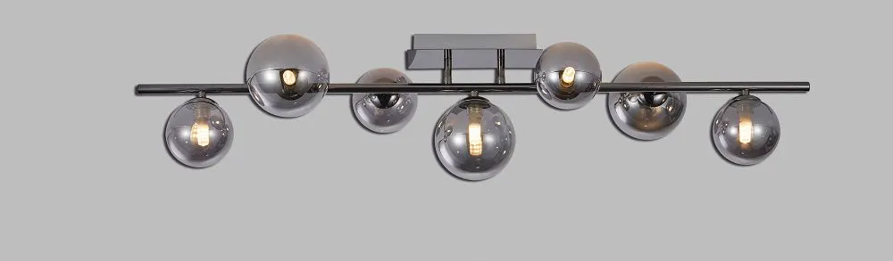 SEVILLA Lampa sufitowa z siedmioma kulistymi kloszami SEVILLA Lampa sufitowa z siedmioma kulistymi kloszami