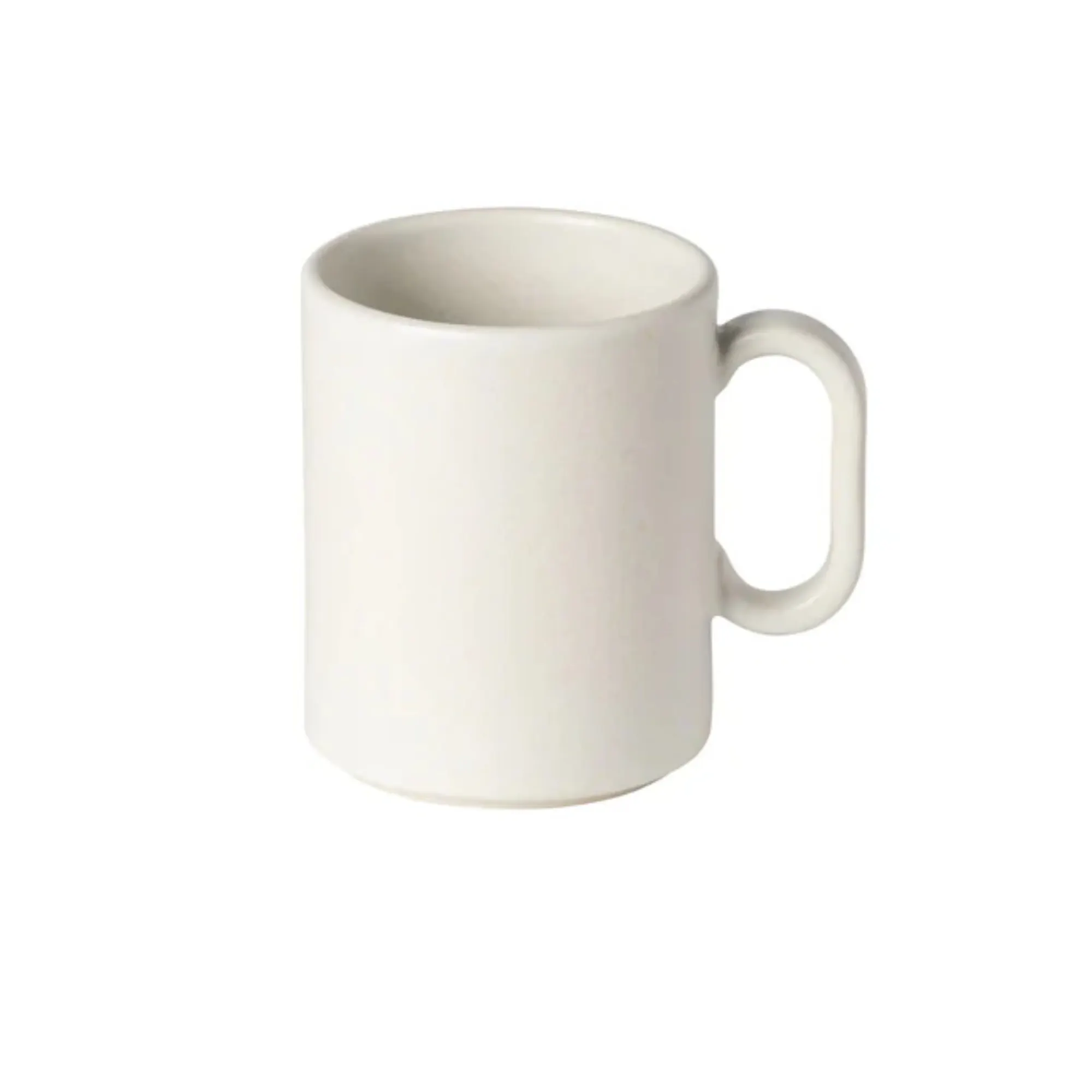 kubek, ceramika, biały, gładki, uchwyt