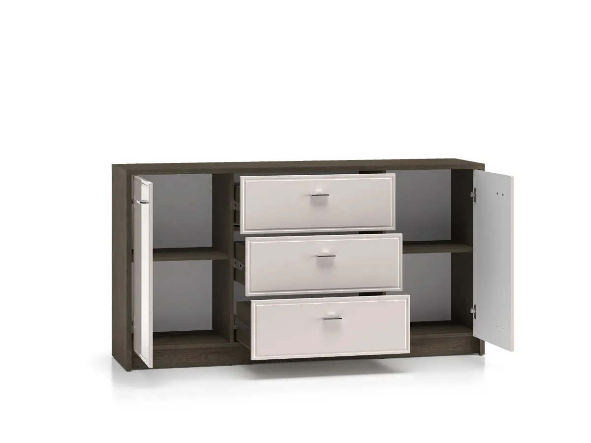 Komoda 2-drzwiowa z szufladami AVANTE 160x85 kaszmir dąb Windmill - 1AVAN04-001