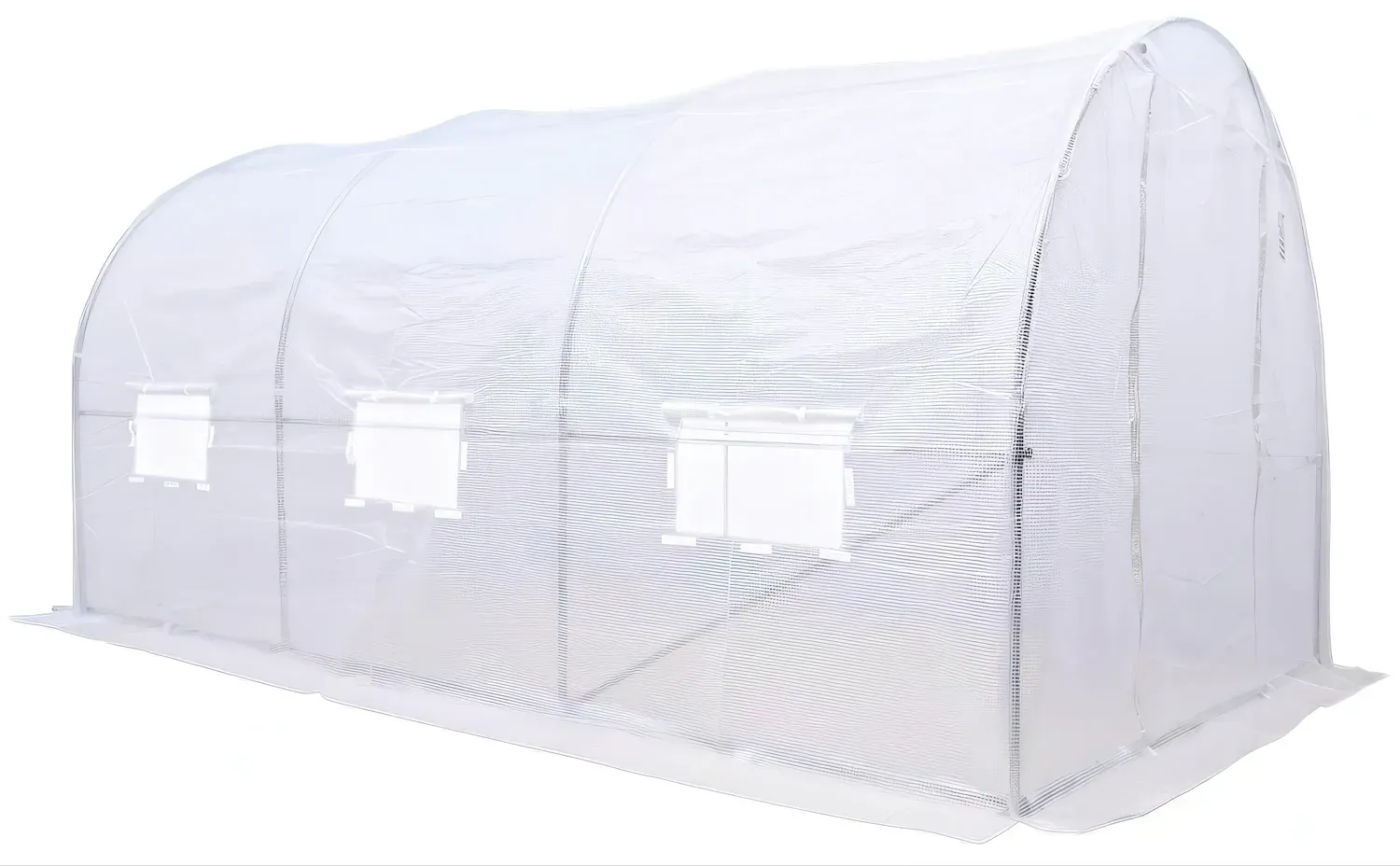 Tunel foliowy CULTIVO 3 sekcje podwójne drzwi 3x4.5x2m(13.5m2) podwójne drzwi biały