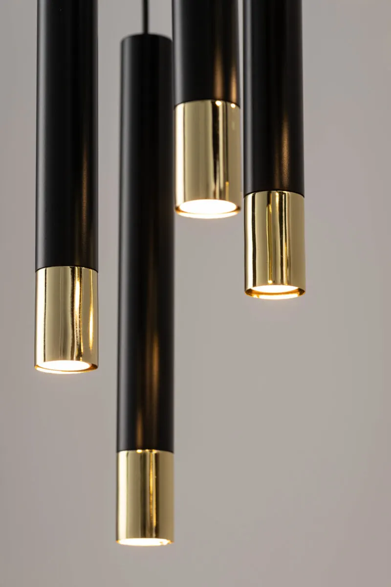 Lampa wisząca SOPEL GRAND 3 czarno-złota - SI_33395