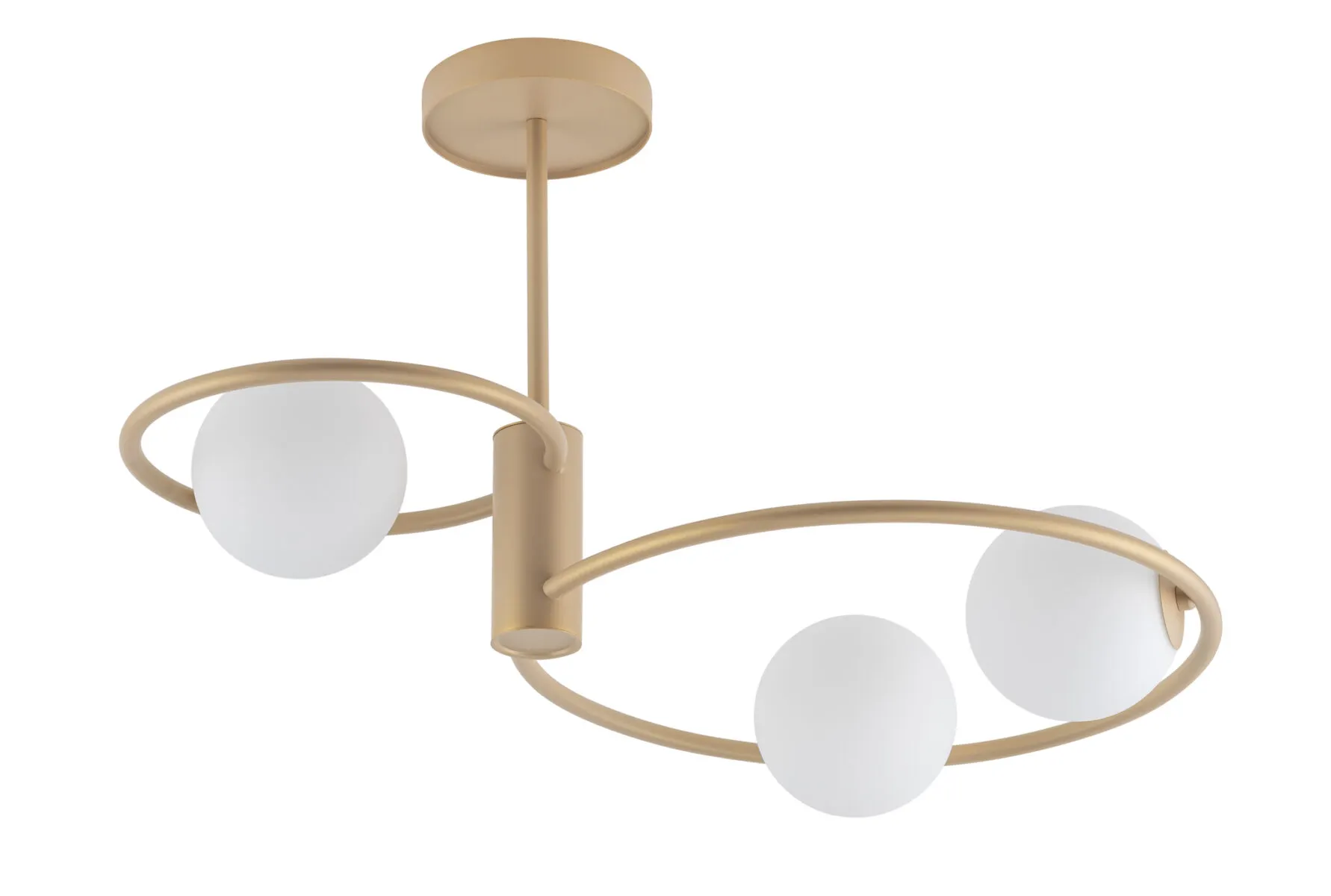 Lampa sufitowa AQUA 3 złoto-beżowa