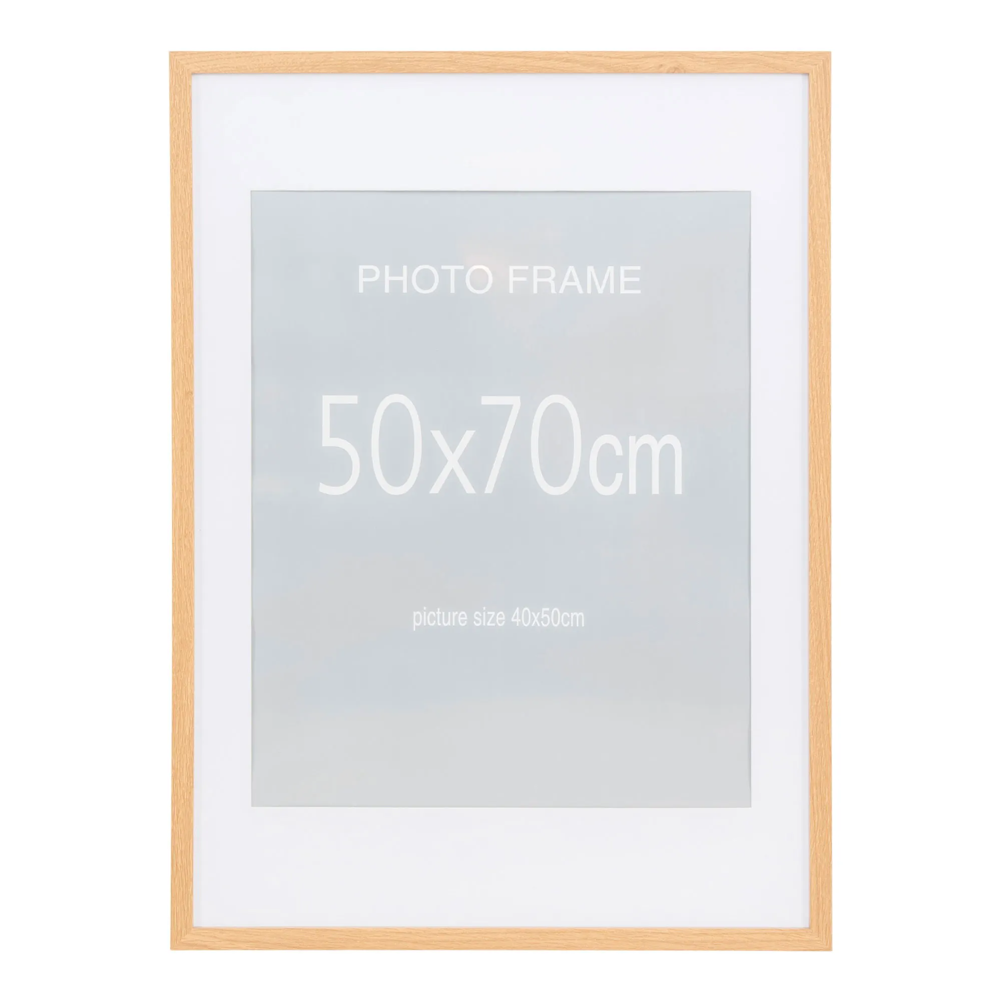 Ramka zdjęciowa MARBELLA 50x70 cm zestaw 7 szt. czarny i 8 szt. naturalny - 4981003