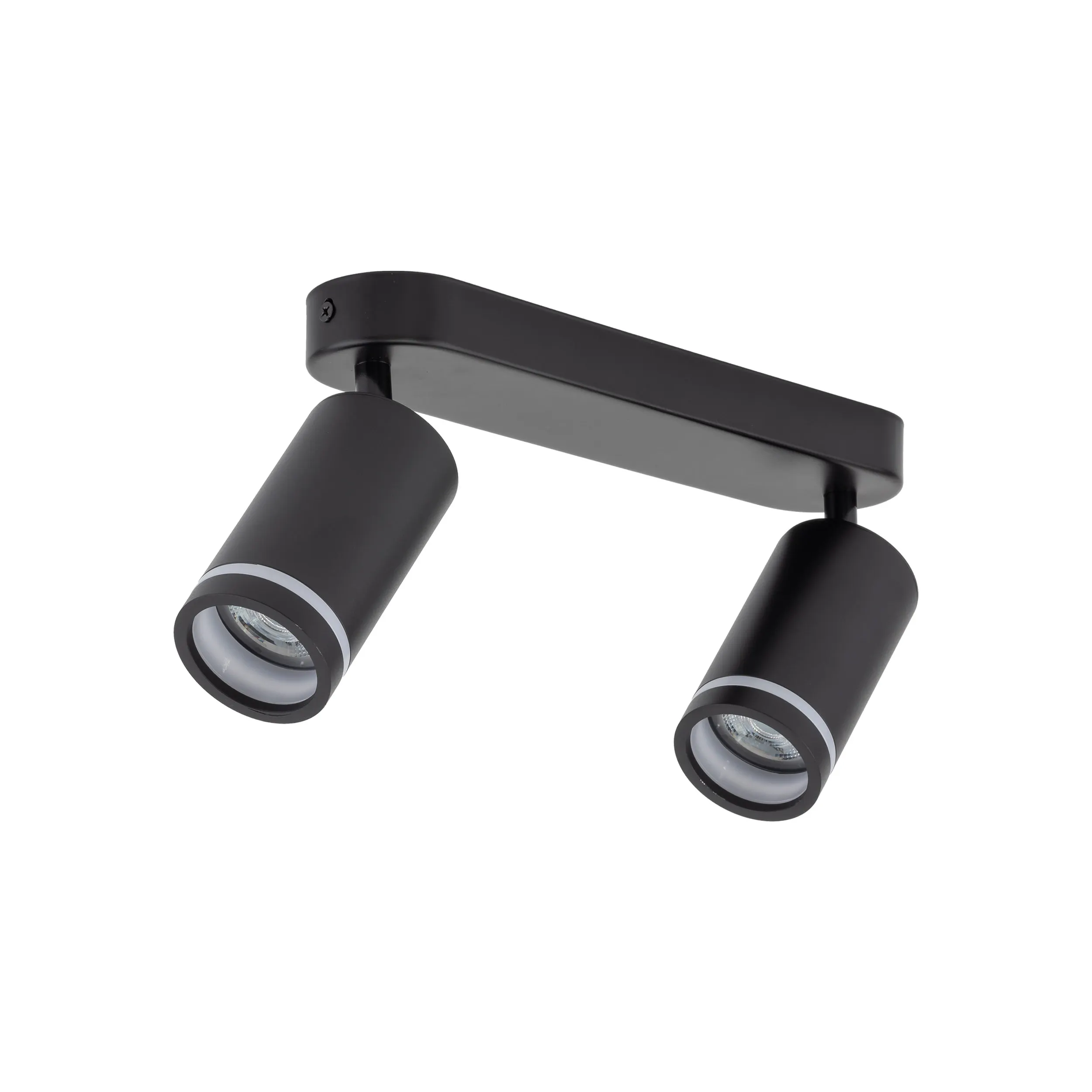 Lampa Sufitowa JET czarna metalowa regulowana ze świecącym pierścieniem 43cm - TK_6912