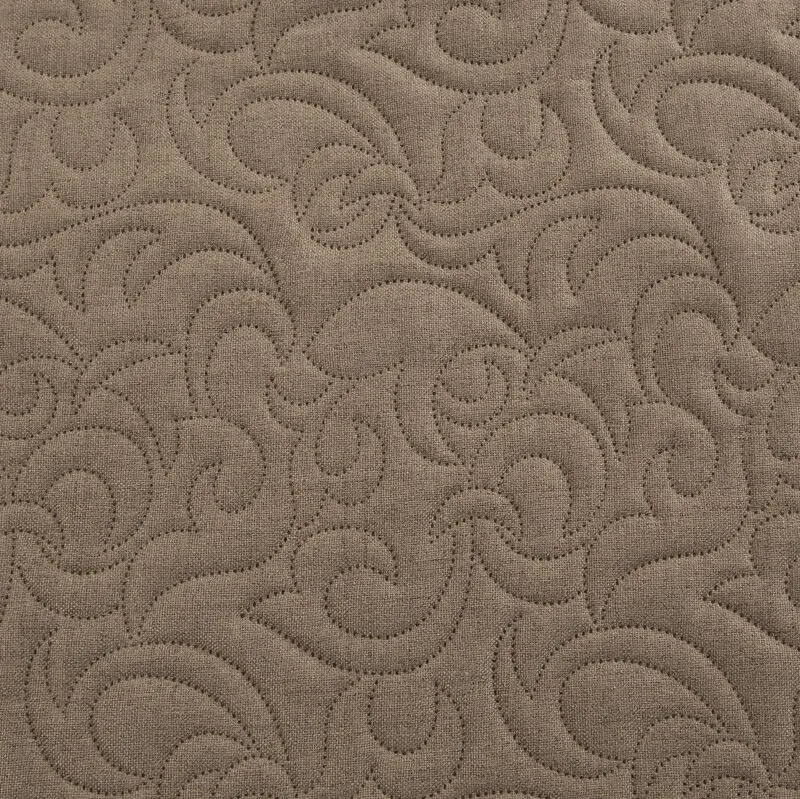 Narzuta pikowana LEN 4 200 X 220 cm Brązowy - EU_459130