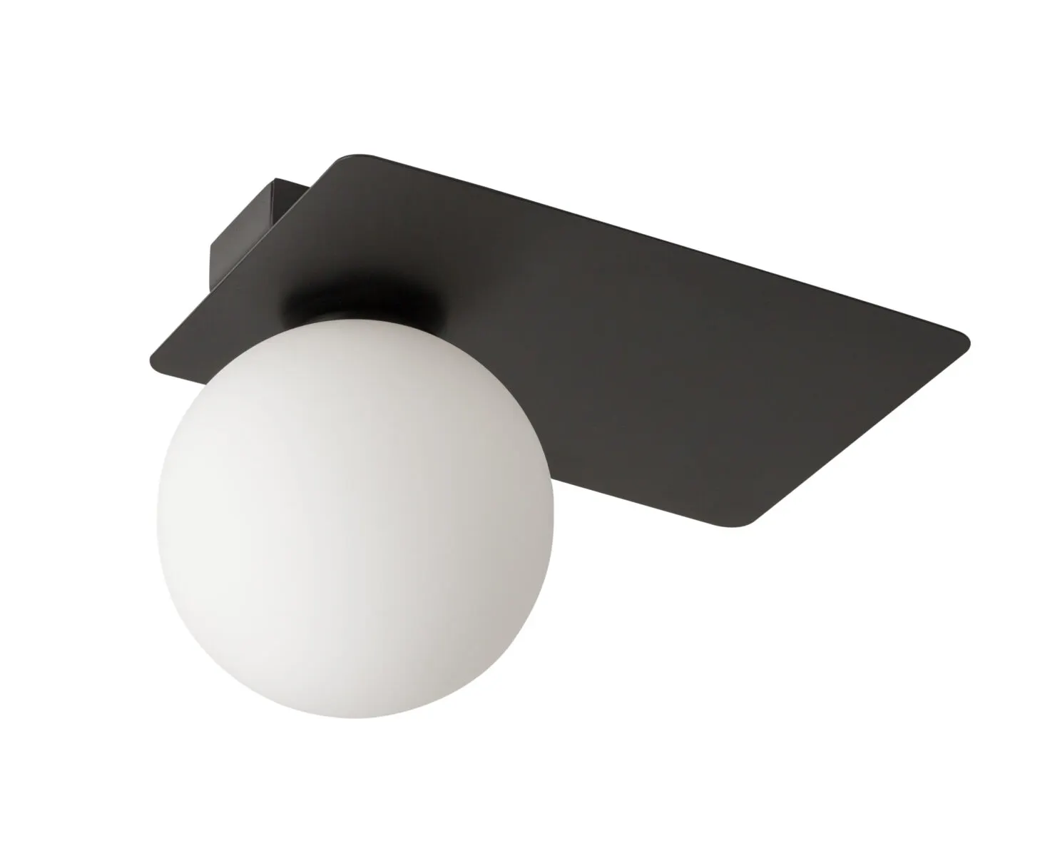 Lampa sufitowa/plafon ARGON 1 prostokąt biało-czarny