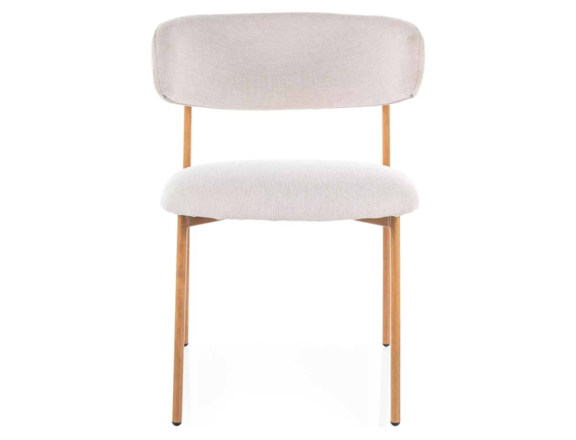 Krzesło jadalniane ELTON D BREGO jasnobeżowe/dąb - ELTONDBRDBE