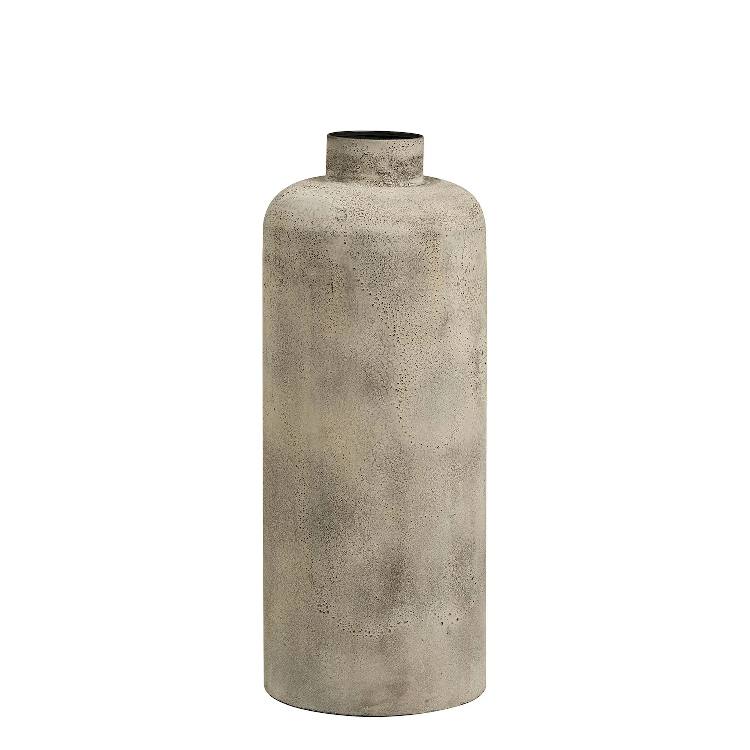 Wazon metalowy HOU 24x60,5 cm antyczny beż