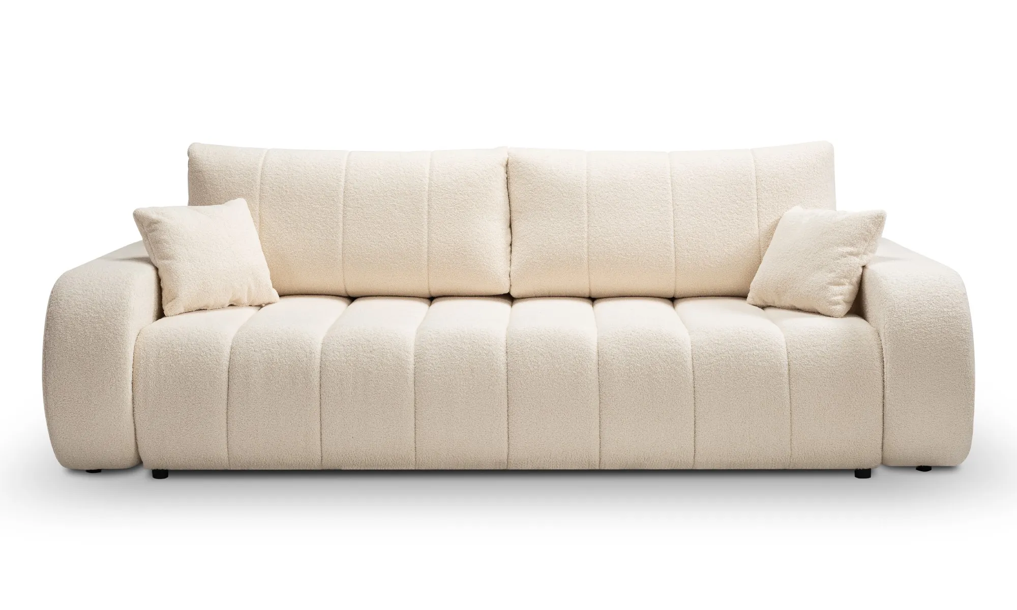 Sofa rozkładana z pojemnikiem BALOO LAMBI 248 cm pikowana beżowa - BALOO_SOF_LAMBI8