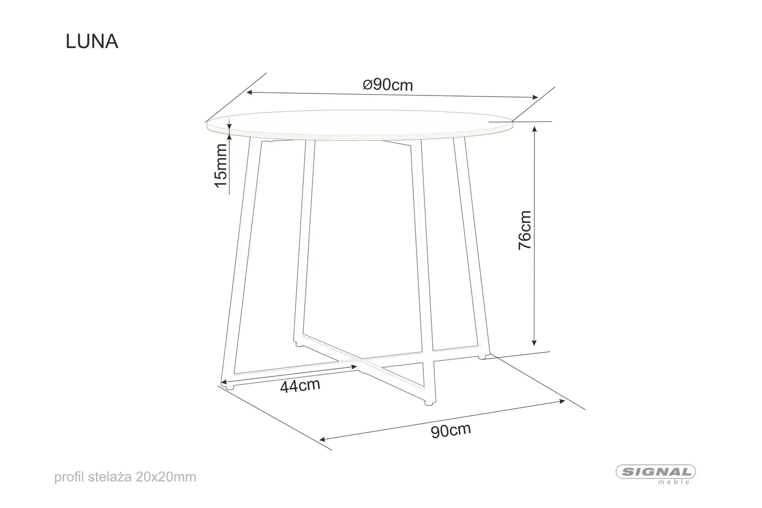 luna.rys Wykres, Działka, Meble, Stołek barowy
