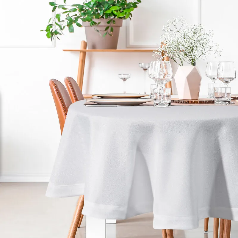 OBRUS STELLA 2 O 120 CM BIAŁY