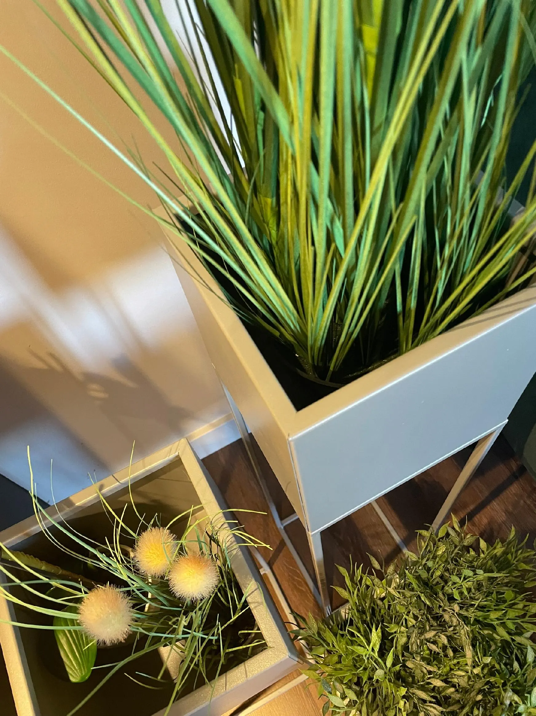 DONICZKA-osłonka na donice metalowa LORIENT M srebrna - LD_TZ000074