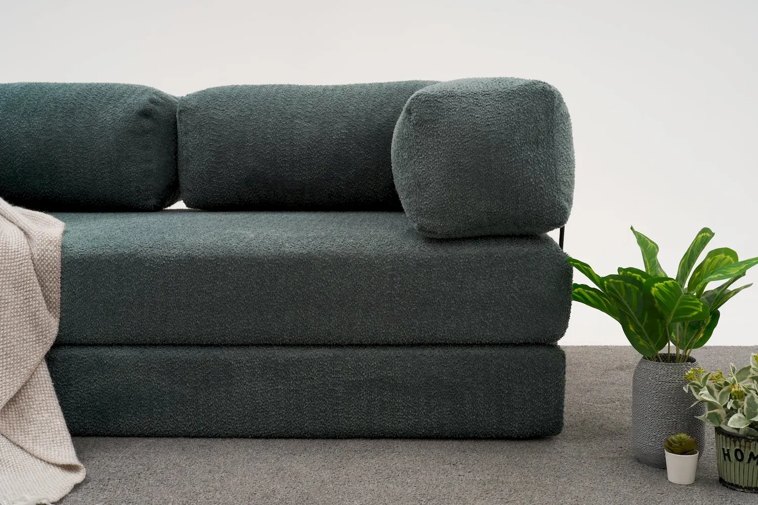 Sofa 3-osobowa rozkładana COMFORT zielona — zdjęcie 4