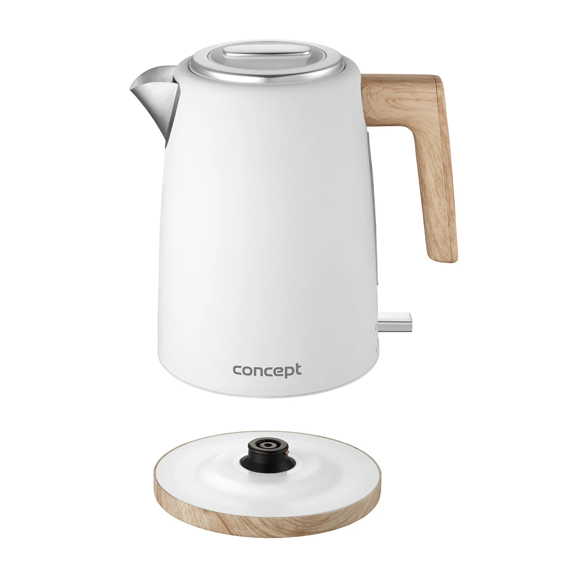 image czajnik, kettle, elektryczny, drewniana rączka, metalowy