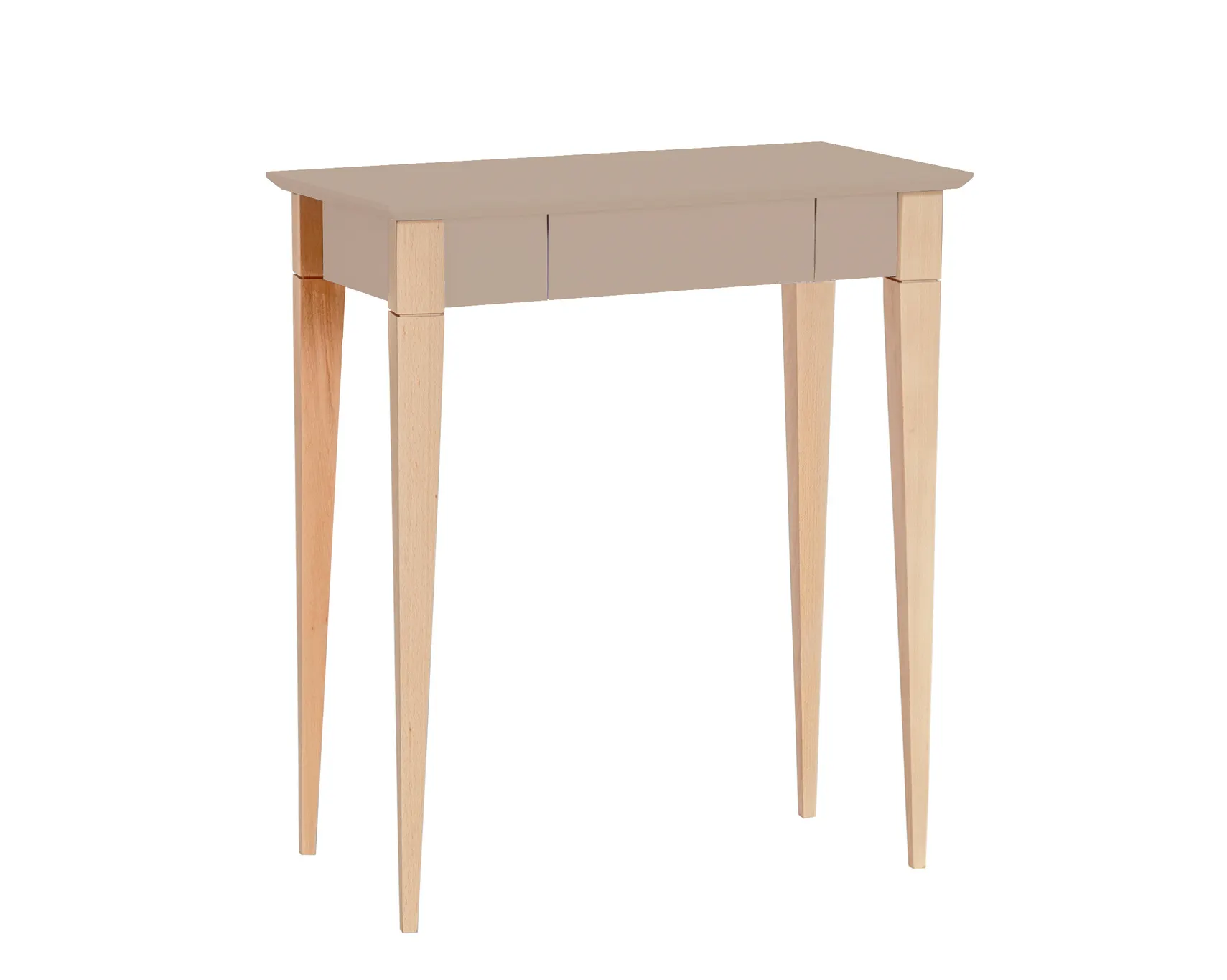 Biurko z szufladą MIMO 65x40 cappuccino blat/drewniane nogi