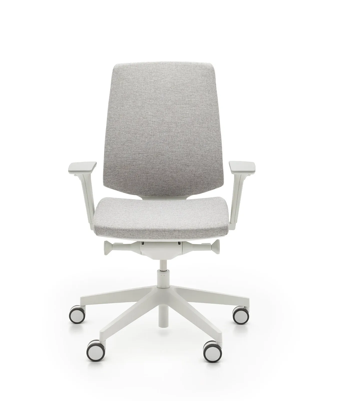 Fotel obrotowy LightUp Regulacja oparcia i podłokietników, Szary - ELY0000002