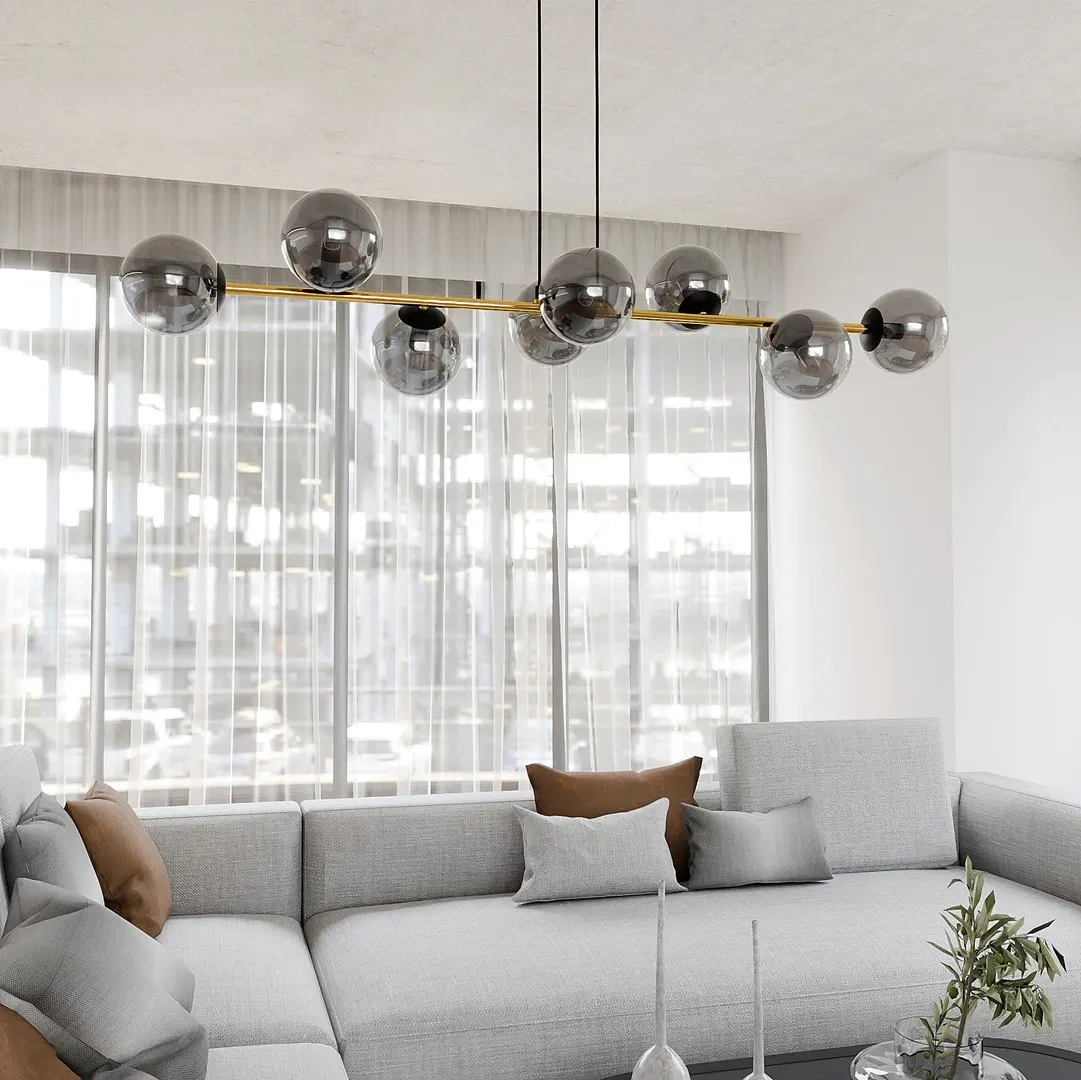 Lampa wisząca GRAVITY 8 czarny złoty grafitowy — zdjęcie 4