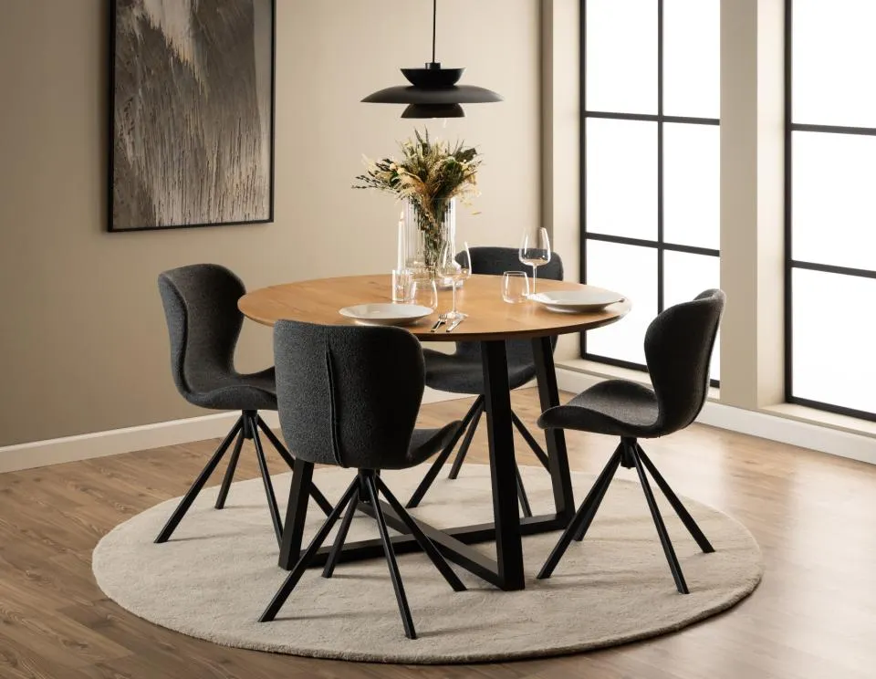 Krzesło obrotowe DOREN Antracytowy- zamek błyskawiczny, Czarny ( zestaw 2 sztuk ) - 0000103477