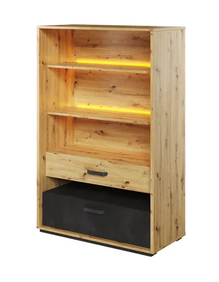 Regał LED Qubic QB-06 dąb artisan Regał LED Qubic QB-06 dąb artisan