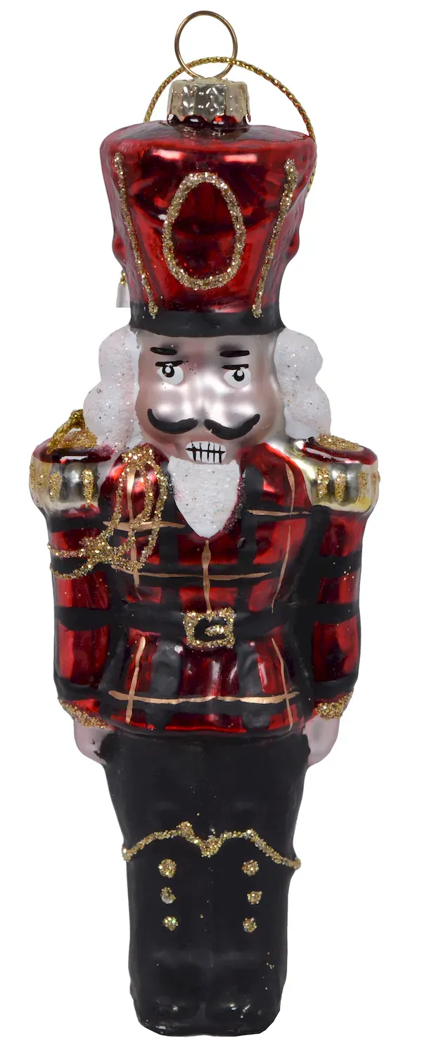 Bombka szklana ŻOŁNIERZYK 3519 czerwono-czarna Bombka szklana ŻOŁNIERZYK 3519 czerwono-czarna