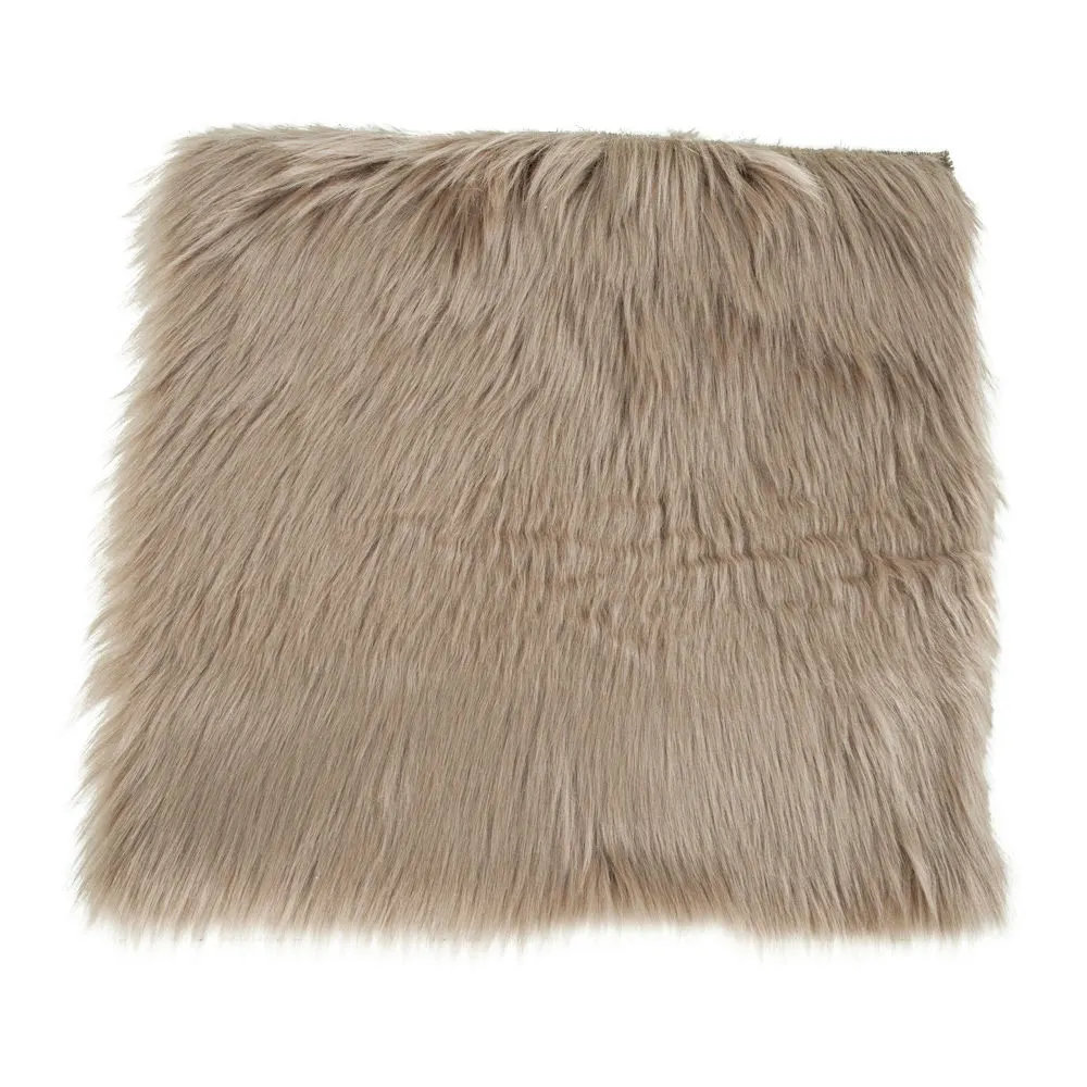 Siedzisko ze skóry jagnięcej sztuczne LAMBSKIN 40x40 cm brązowy