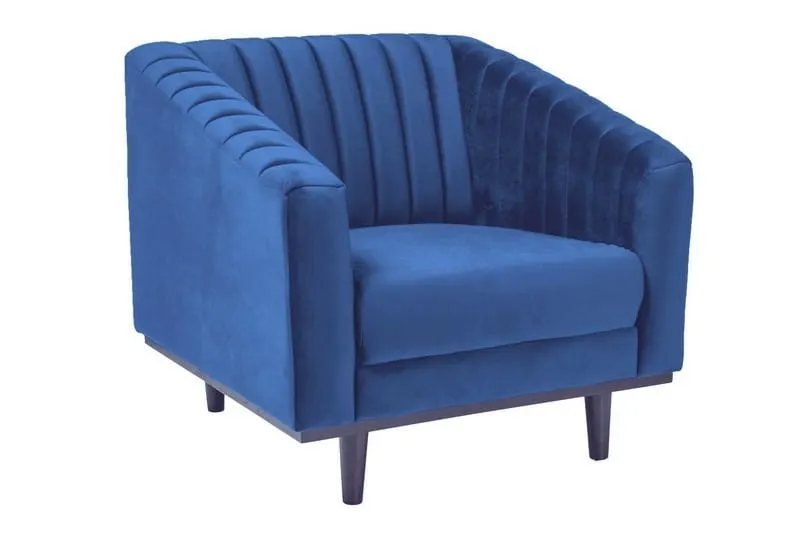 Fotel ASPREY Velvet 1 aksamitny Bluvel 86 granatowy wenge