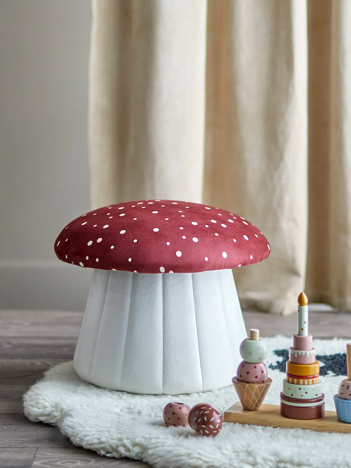 stolikowy podnóżek, mushroom, lampion, drewniana zabawka, zabawki dla dzieci