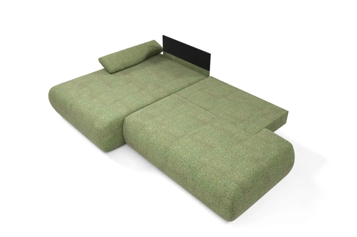 Narożnik rozkładany z pojemnikiem PUENTE 286 cm lewostronny zielony - PUENTE_NAR_PUENTE34_L