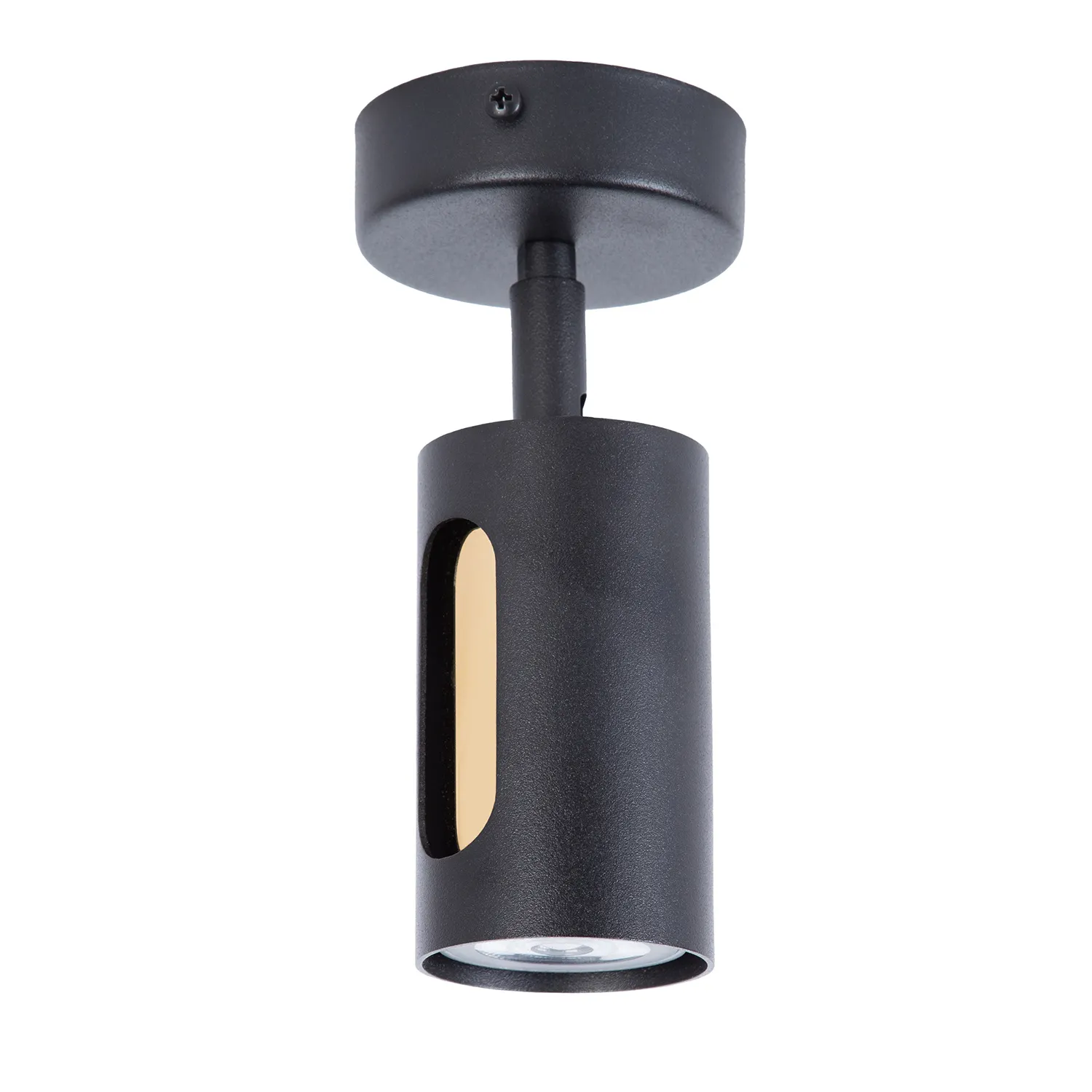 Kinkiet stalowy FLOW 1 czarny złoty - SI_41216