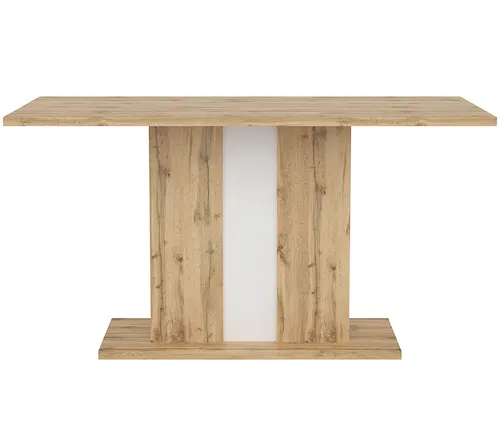 Stół na podstawie CROSBY 76x138 dąb wotan biały