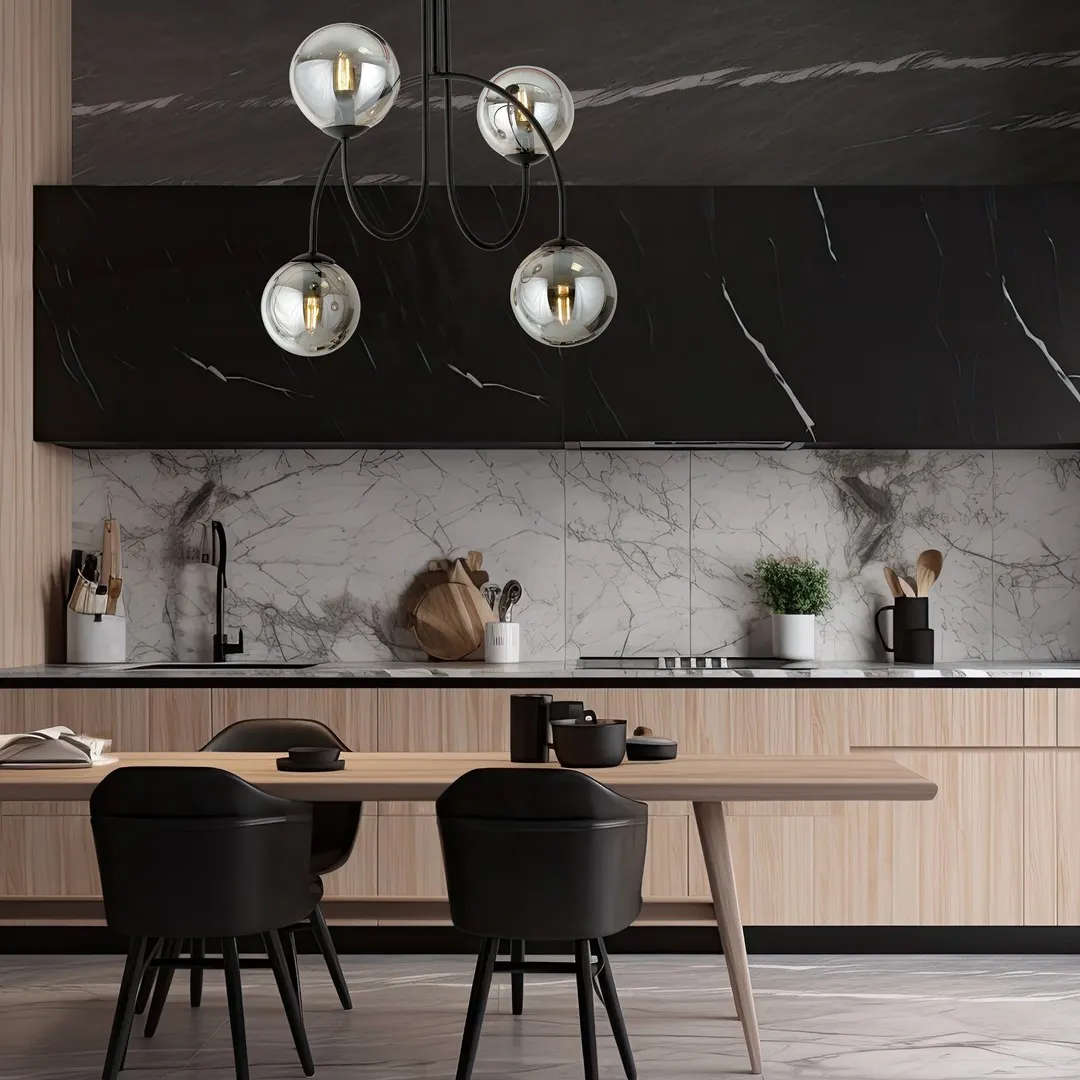 Żyrandol ARCHI Czarny 1287/4A - 1287/4A