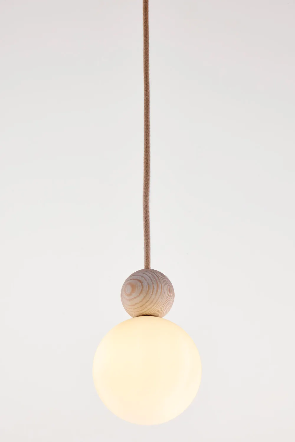 Lampa wisząca RONA 1 beżowy biały bielone drewno — zdjęcie 8