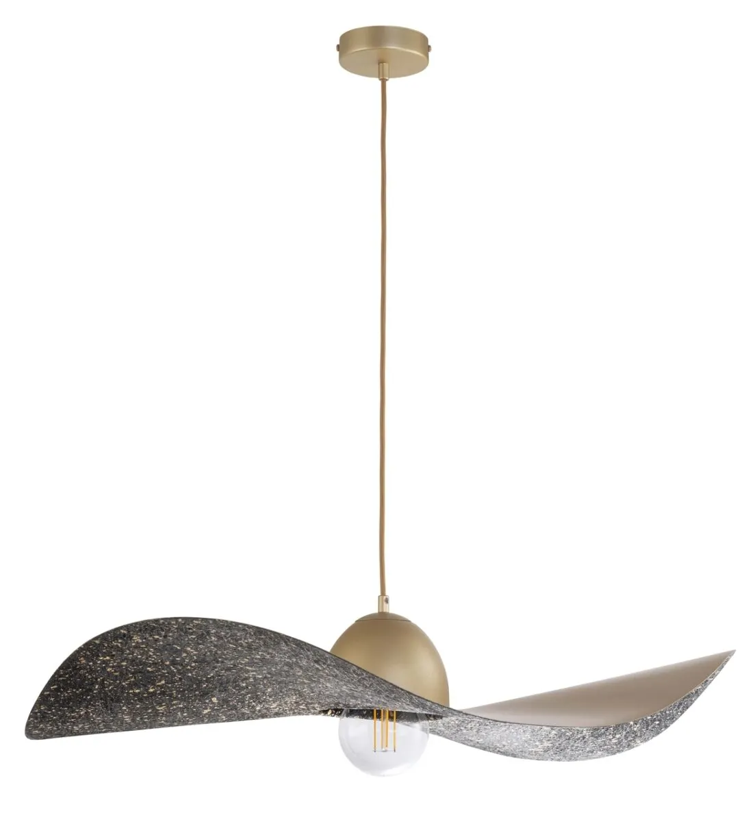 Lampa wisząca KAPELLO L złoto-czarna