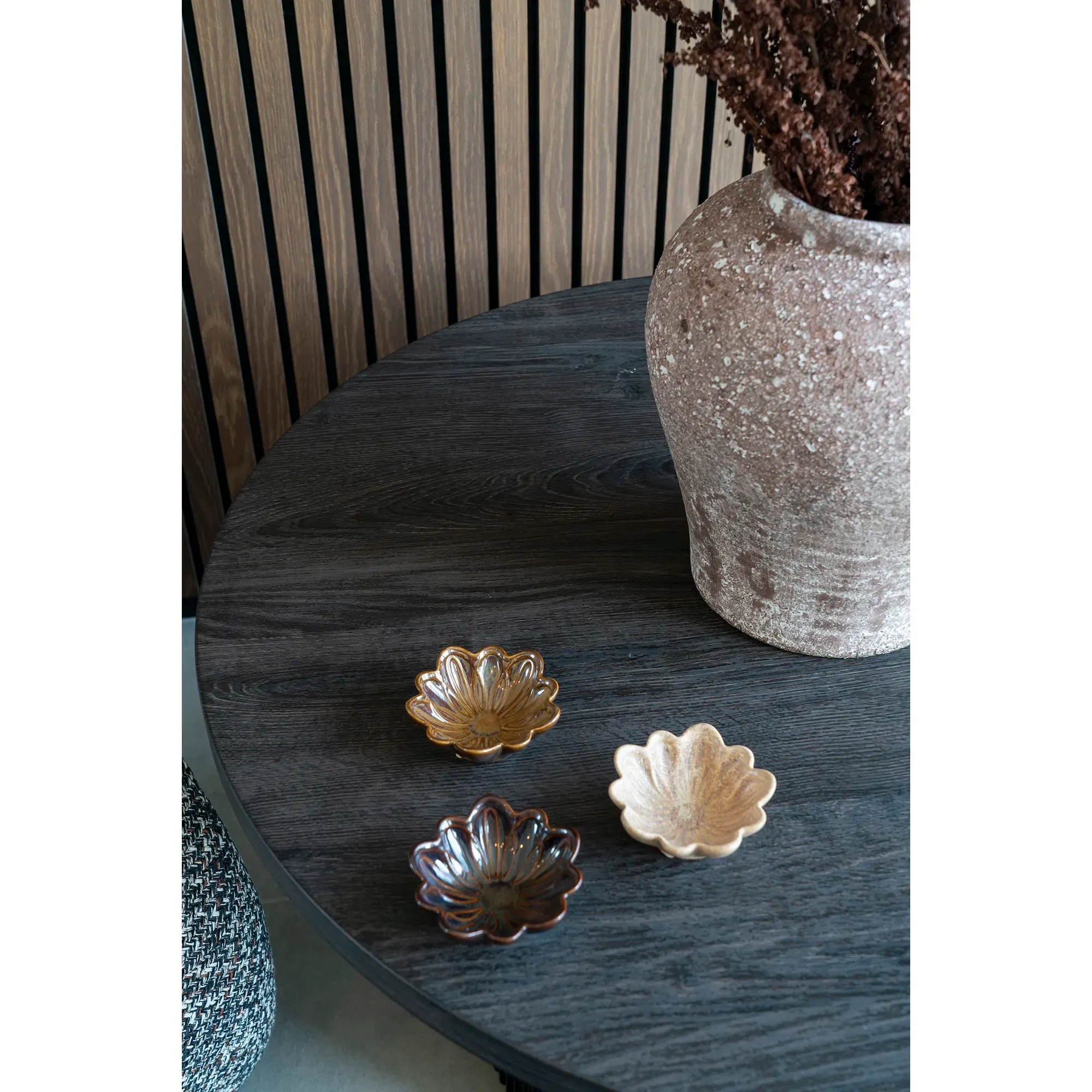 Miska ceramiczna BOWL zestaw 3 szt. beżowy brązowy ciemny brąz - 4441704