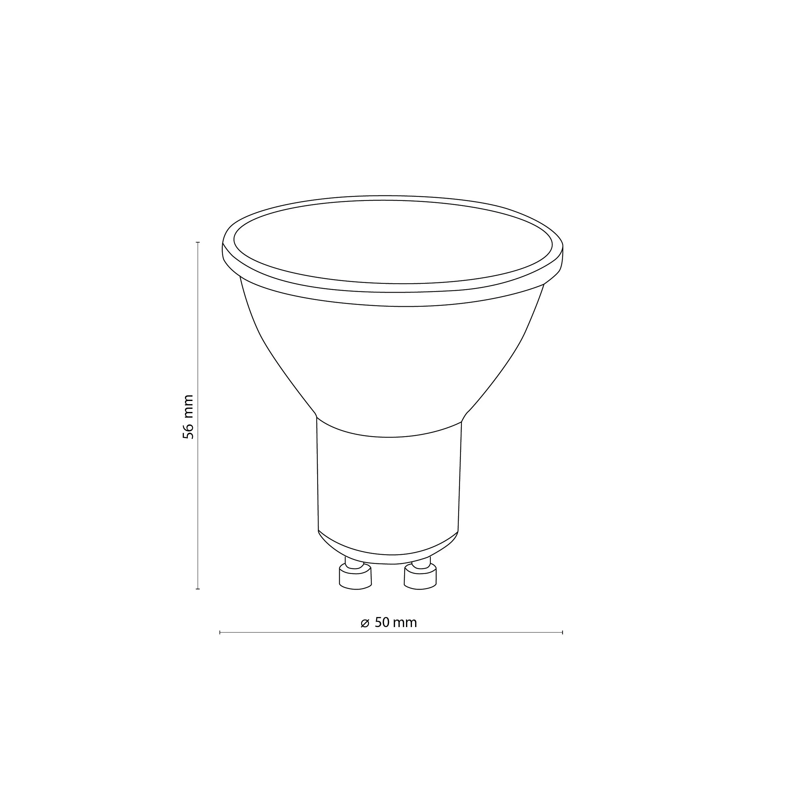 Żarówka Gu10 Black 5W Cool White 4000 K - TK_5589