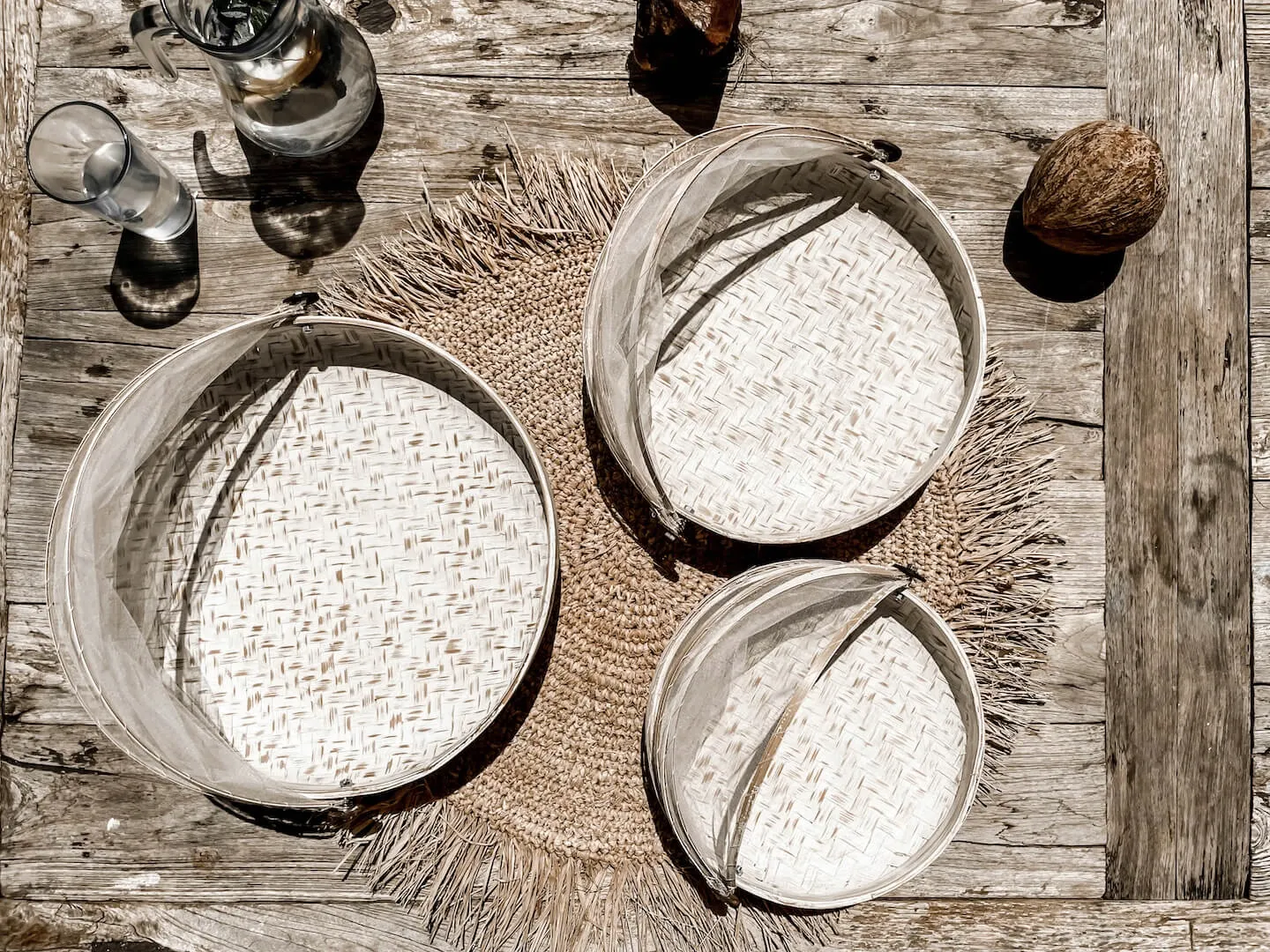 TACA BAMBUSOWA ROYAL BIAŁA SET 3 - MMHA60SW