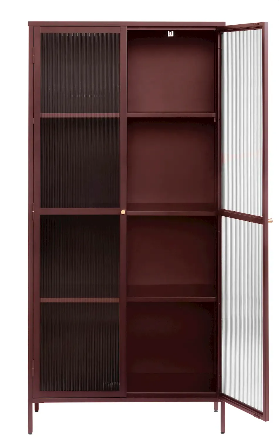 Witryna wysoka BRONCO 2-drzwiowa W190 cm - ceglasty, złoty - UN_44610300