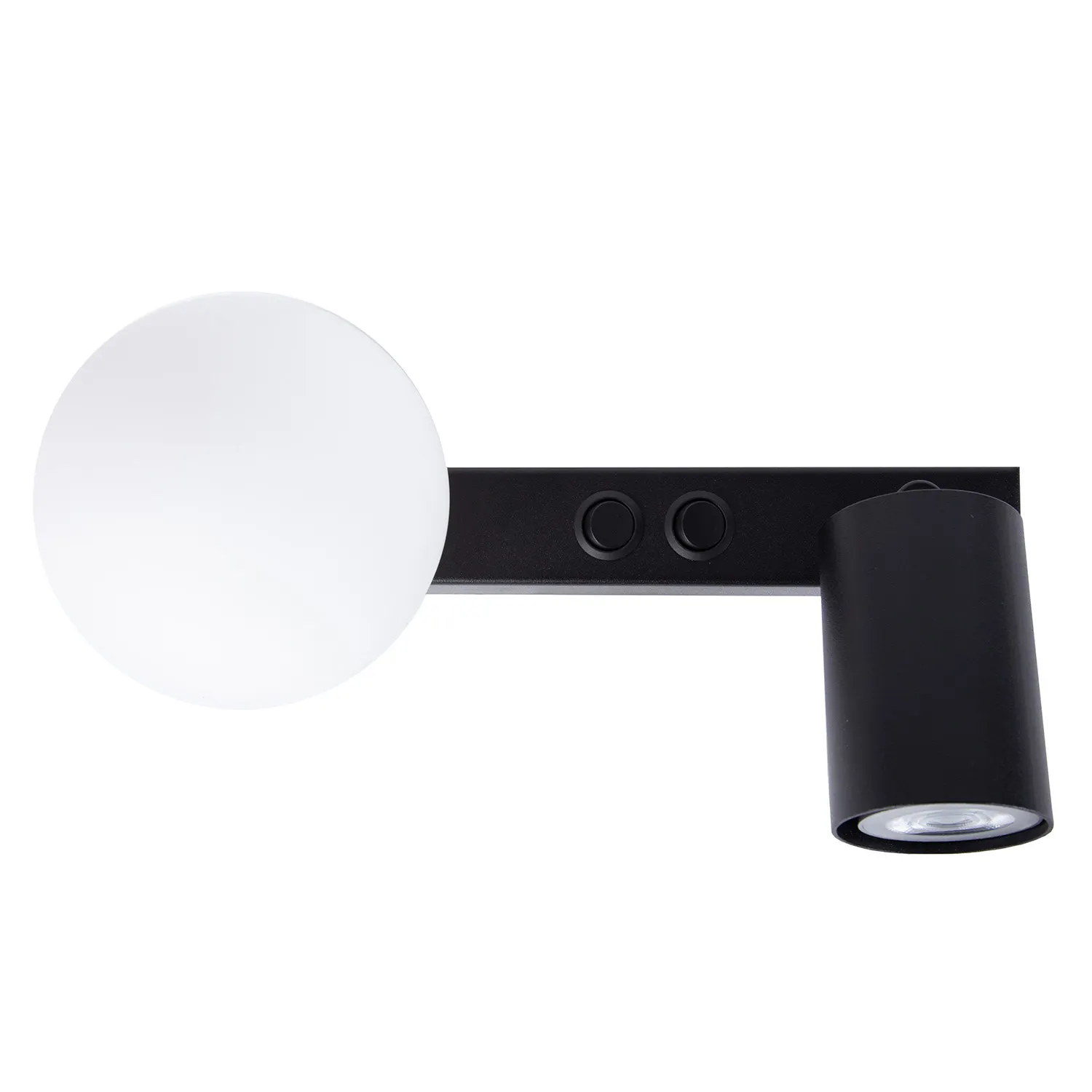 Kinkiet TAVIRA 1+1 szklany klosz czarny biały Oświetlenie, Lampa, Wentylator sufitowy, Urządzenie, Urządzenie elektryczne