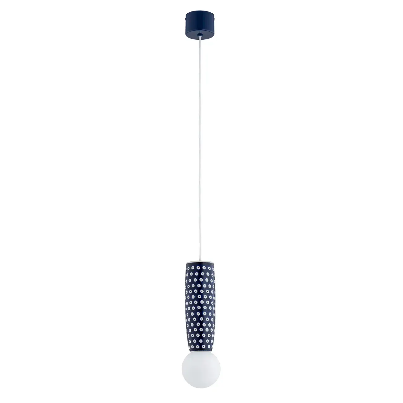 Lampa wisząca BOLL ceramika bolesławiecka granatowy