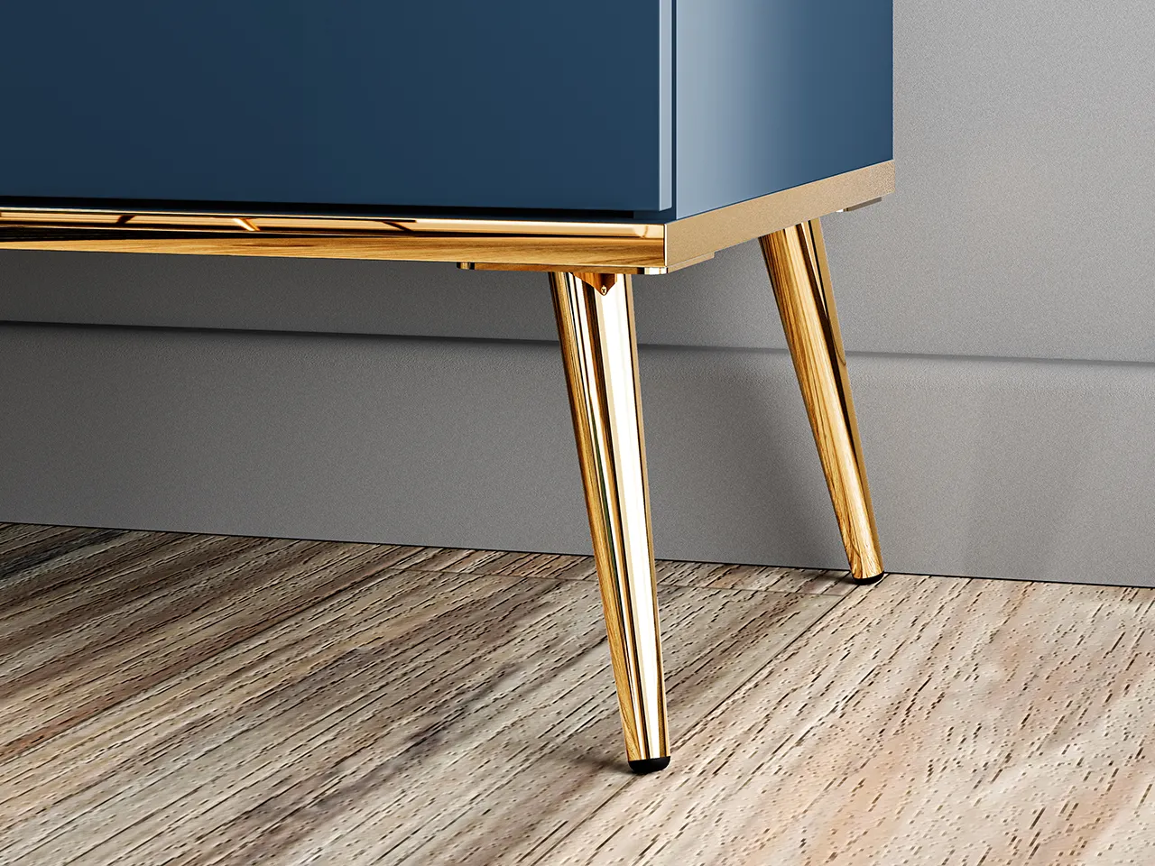 Witryna 2-drzwiowa MARINE 02 błękit ciemny, złoty - 1MARI02-001