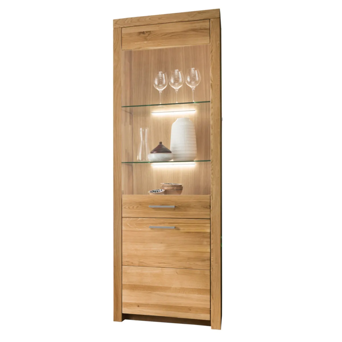 Witryna dębowa szklana DOVE 65x204 - GK_1031690101