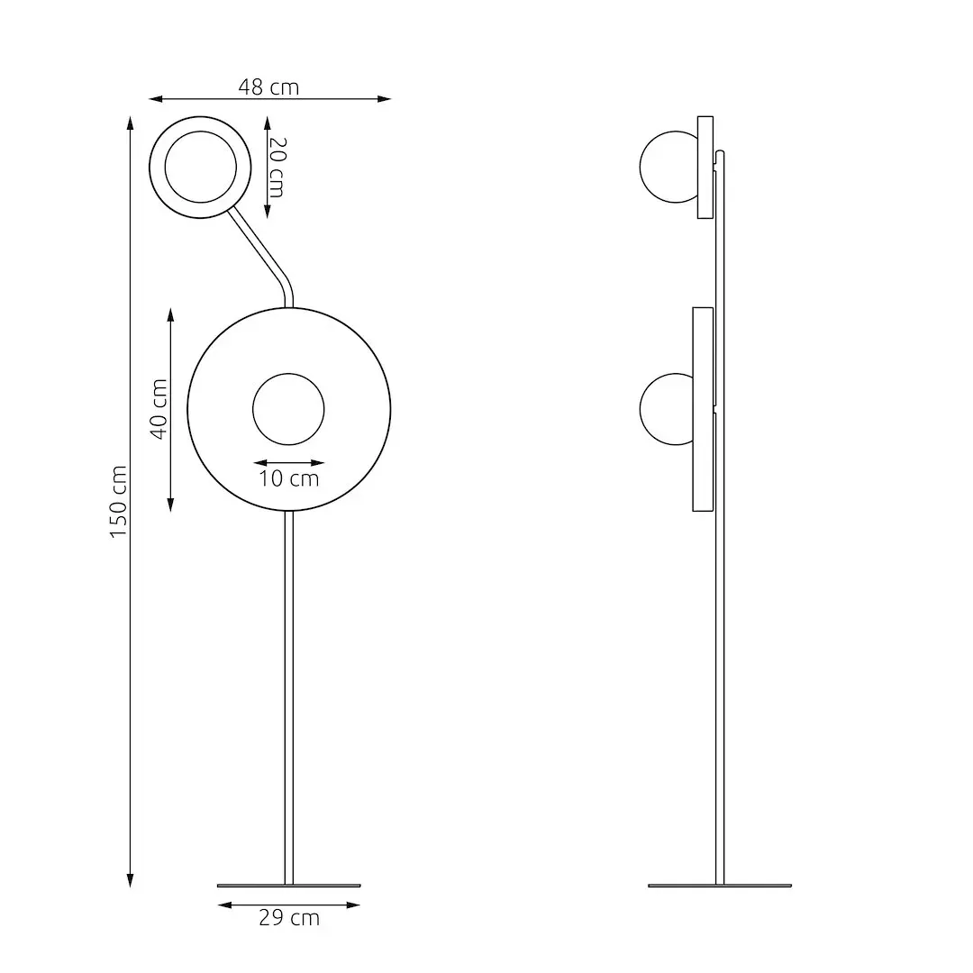 Lampa podłogowa KISS LP2 czarna — zdjęcie 7