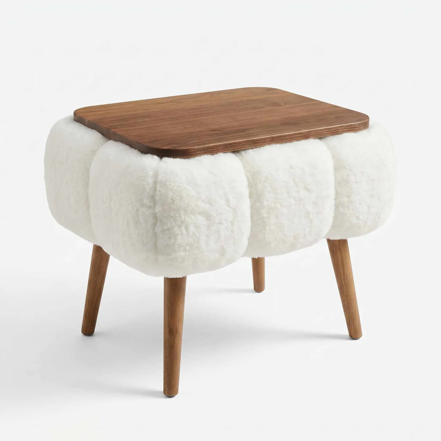 stołek-wołowy?, otoman?, shearling, drewniane-nożyczki, stolik-ottoman