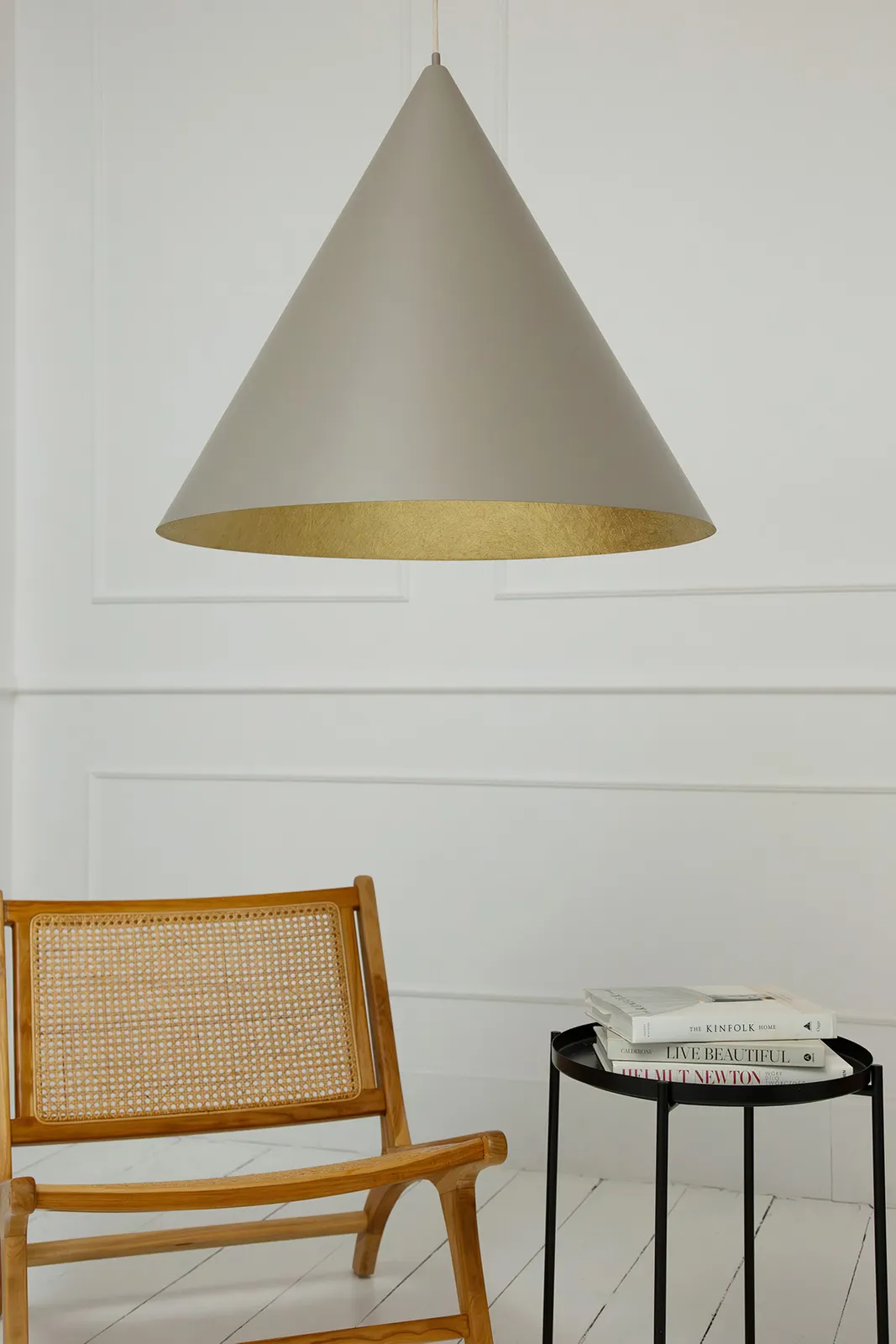 Lampa wisząca VESUVIO L taupe złota