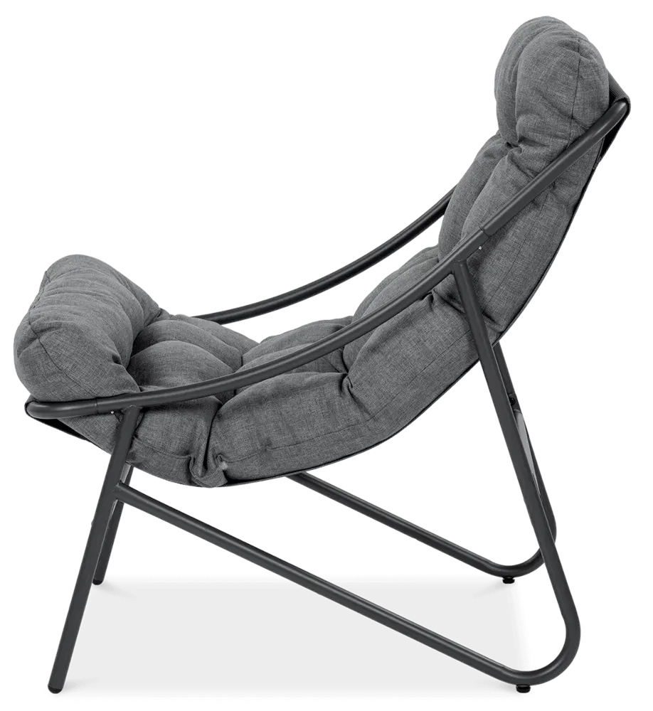 Zestaw mebli ogrodowych CASPER 3-set stalowy ciemnoszary - FG005526