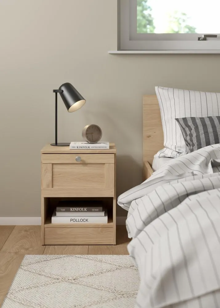 Szafka nocna z szufladą BILLUND 40 cm Jackson Hickory - TV_68056HLHL