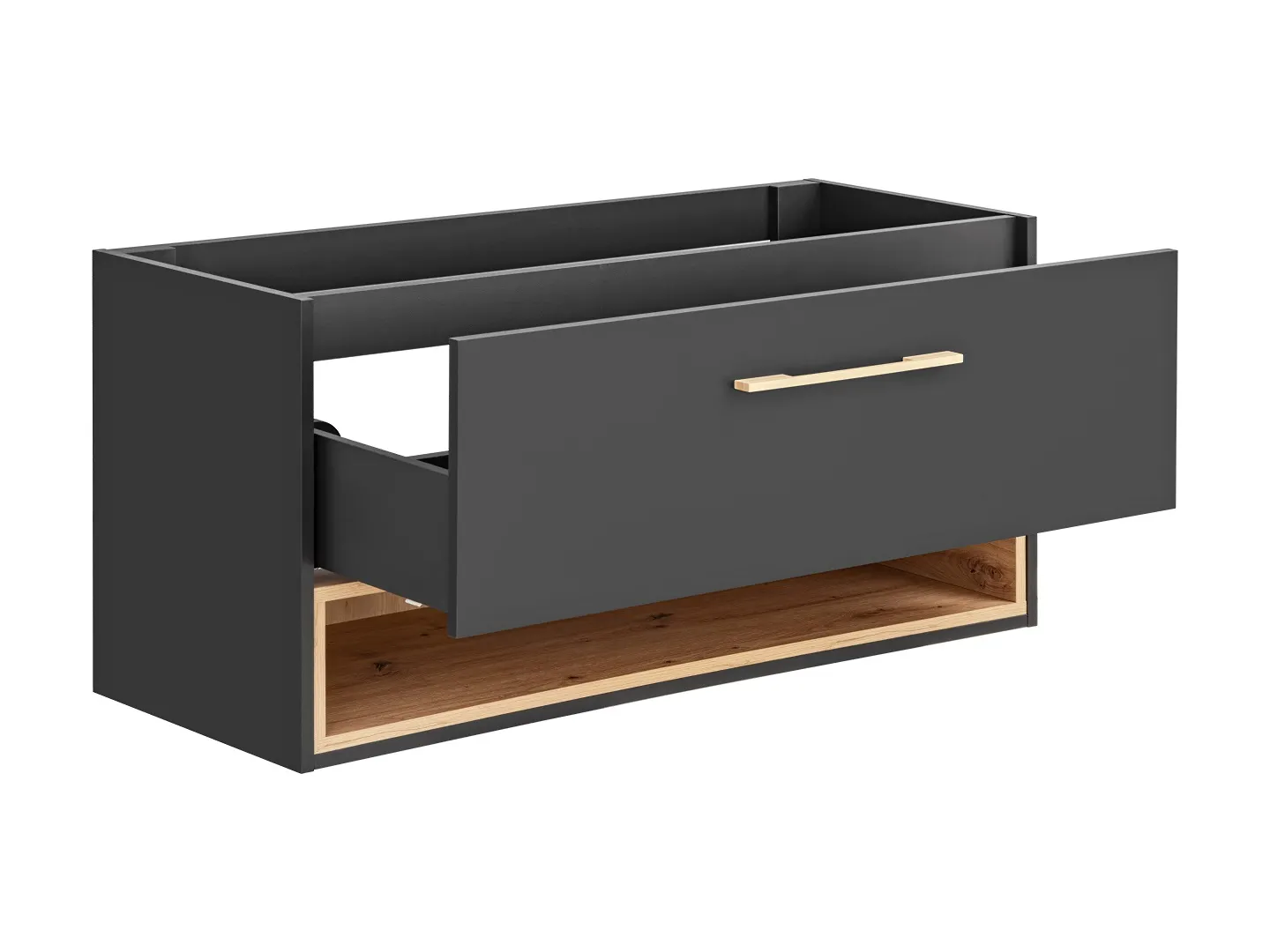 Szafka pod umywalkę BORNEO COSMOS szara, dąb artisan 120x57x46cm - BORNEO_COSMOS_854_FSC