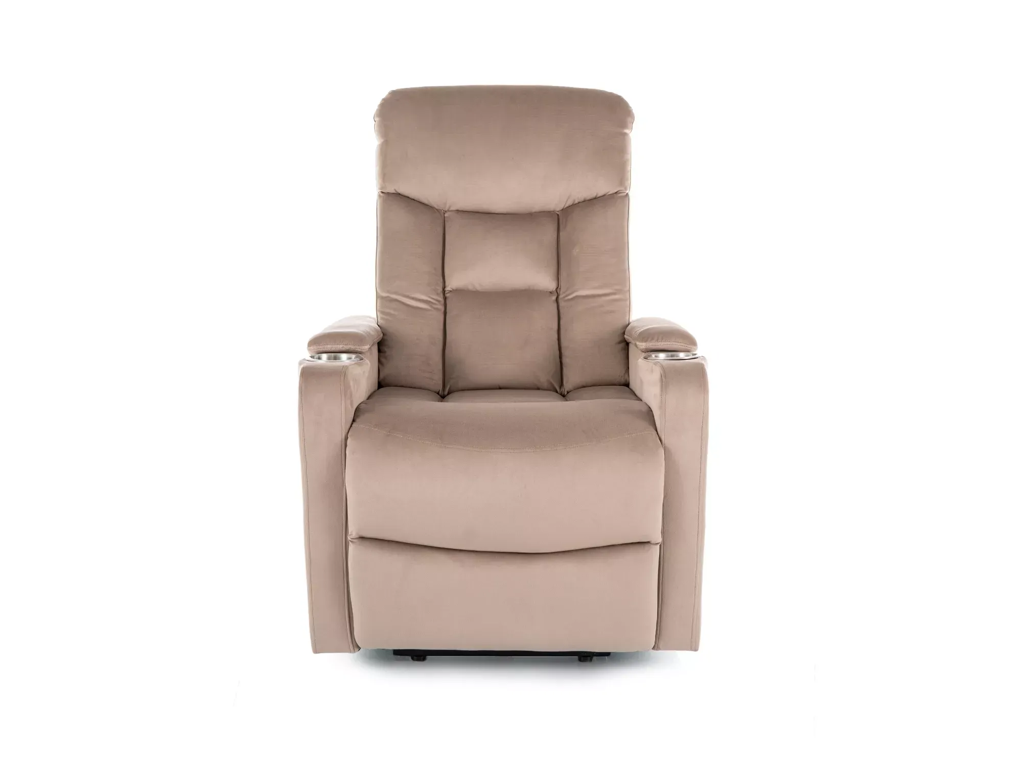 Fotel rozkładany elektryczny IKAR z funkcją pionizacji ciemnobeżowy - IKARVCB